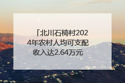 北川石椅村2024年农村人均可支配收入达2.64万元｜新闻发布最前线