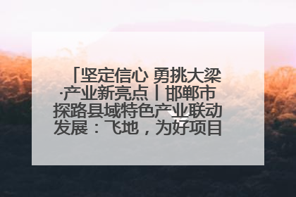坚定信心 勇挑大梁·产业新亮点丨邯郸市探路县域特色产业联动发展：飞地，为好项目跨域安个家