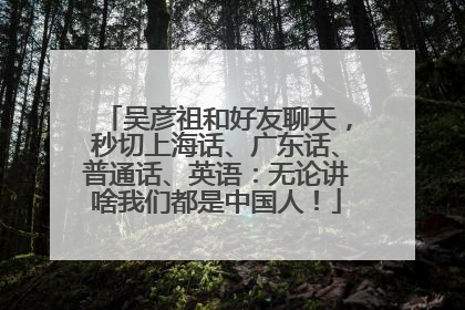吴彦祖和好友聊天，秒切上海话、广东话、普通话、英语：无论讲啥我们都是中国人！