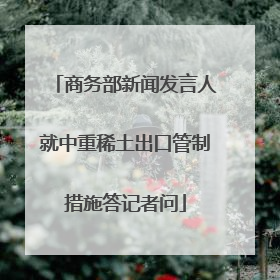 商务部新闻发言人就中重稀土出口管制措施答记者问