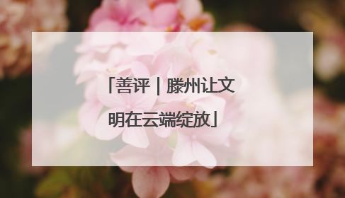 善评｜滕州让文明在云端绽放