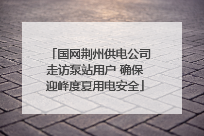 国网荆州供电公司走访泵站用户 确保迎峰度夏用电安全