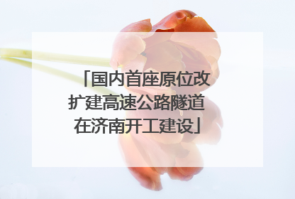 国内首座原位改扩建高速公路隧道在济南开工建设