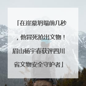 在崖墓坍塌前几秒，他冒死抢出文物！眉山杨宇春获评四川省文物安全守护者