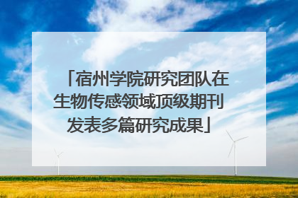 宿州学院研究团队在生物传感领域顶级期刊发表多篇研究成果