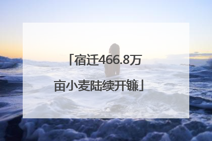 宿迁466.8万亩小麦陆续开镰