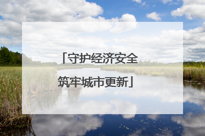 守护经济安全 筑牢城市更新