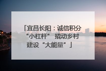 宜昌长阳：诚信积分“小杠杆” 撬动乡村建设“大能量”