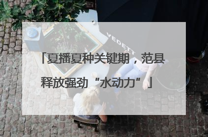 夏播夏种关键期，范县释放强劲“水动力”