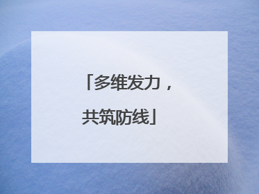 多维发力，共筑防线