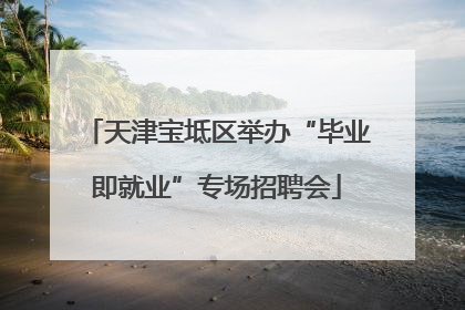 天津宝坻区举办“毕业即就业”专场招聘会