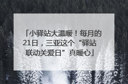 小驿站大温暖！每月的21日，三亚这个“驿站联动关爱日”真暖心