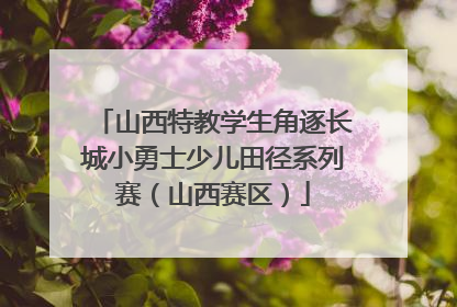山西特教学生角逐长城小勇士少儿田径系列赛（山西赛区）