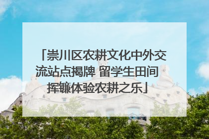 崇川区农耕文化中外交流站点揭牌 留学生田间挥镰体验农耕之乐