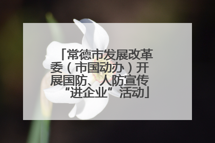 常德市发展改革委（市国动办）开展国防、人防宣传“进企业”活动