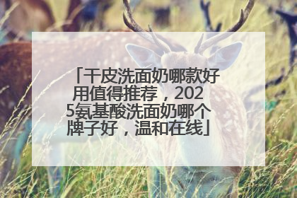 干皮洗面奶哪款好用值得推荐，2025氨基酸洗面奶哪个牌子好，温和在线