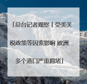 总台记者观察丨受美关税政策等因素影响 欧洲多个港口严重拥堵