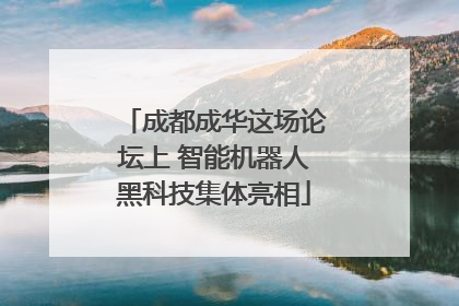 成都成华这场论坛上 智能机器人黑科技集体亮相