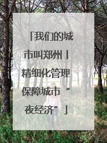 我们的城市叫郑州丨精细化管理保障城市“夜经济”