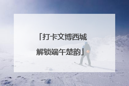 打卡文博西城 解锁端午楚韵