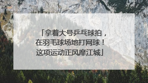 拿着大号乒乓球拍，在羽毛球场地打网球！这项运动正风靡江城