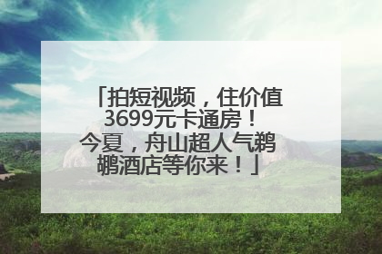拍短视频，住价值3699元卡通房！今夏，舟山超人气鹈鹕酒店等你来！
