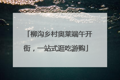 柳沟乡村奥莱端午开街，一站式逛吃游购