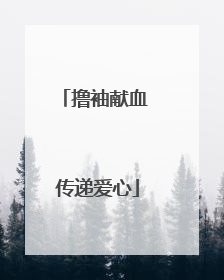 撸袖献血 传递爱心