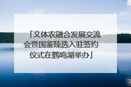 文体农融合发展交流会暨国鉴臻选入驻签约仪式在鹤鸣湖举办