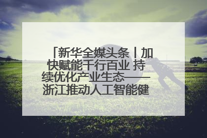 新华全媒头条丨加快赋能千行百业 持续优化产业生态——浙江推动人工智能健康有序发展观察