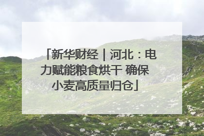 新华财经｜河北：电力赋能粮食烘干 确保小麦高质量归仓