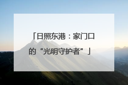 日照东港：家门口的“光明守护者”