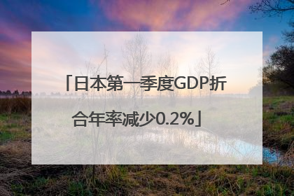 日本第一季度GDP折合年率减少0.2%