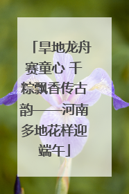 旱地龙舟赛童心 千粽飘香传古韵——河南多地花样迎端午