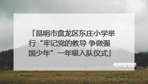 昆明市盘龙区东庄小学举行“牢记党的教导 争做强国少年”一年级入队仪式