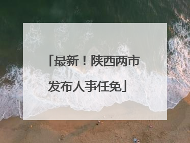 最新！陕西两市发布人事任免