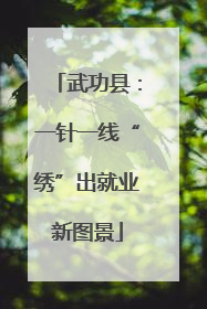 武功县：一针一线“绣”出就业新图景
