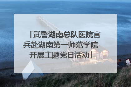 武警湖南总队医院官兵赴湖南第一师范学院开展主题党日活动