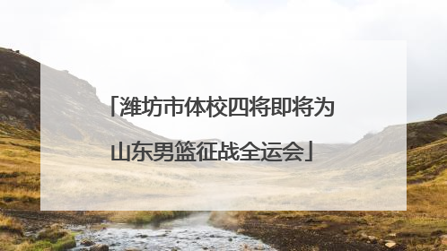 潍坊市体校四将即将为山东男篮征战全运会