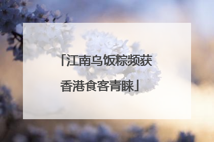 江南乌饭粽频获香港食客青睐