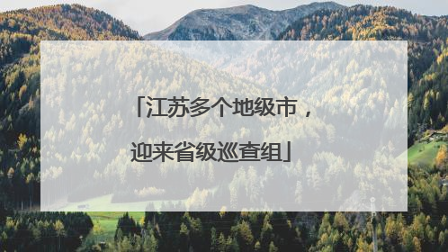 江苏多个地级市，迎来省级巡查组