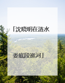 沈晓明在涟水娄底段巡河