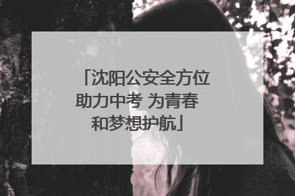 沈阳公安全方位助力中考 为青春和梦想护航