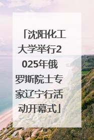 沈阳化工大学举行2025年俄罗斯院士专家辽宁行活动开幕式