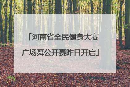 河南省全民健身大赛 广场舞公开赛昨日开启