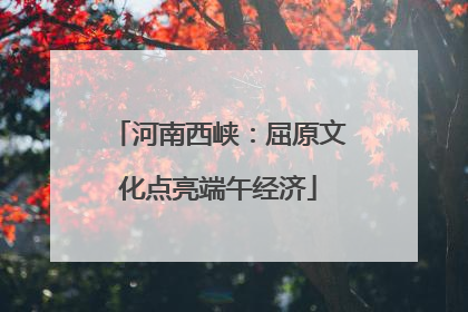 河南西峡：屈原文化点亮端午经济