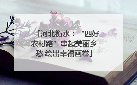 河北衡水：“四好农村路”串起美丽乡愁 绘出幸福画卷