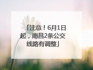 注意！6月1日起，南昌2条公交线路有调整
