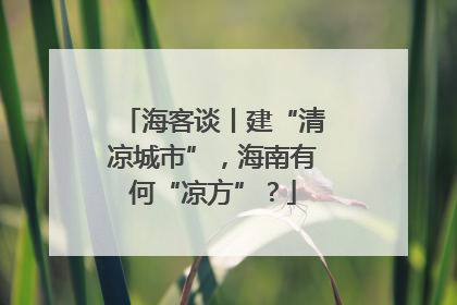 海客谈丨建“清凉城市”，海南有何“凉方”？