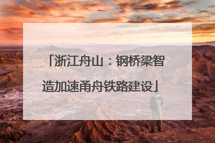 浙江舟山：钢桥梁智造加速甬舟铁路建设